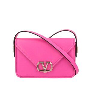 NWT Valentino Logo Plaque Foldover Top Small Shoulder Bag